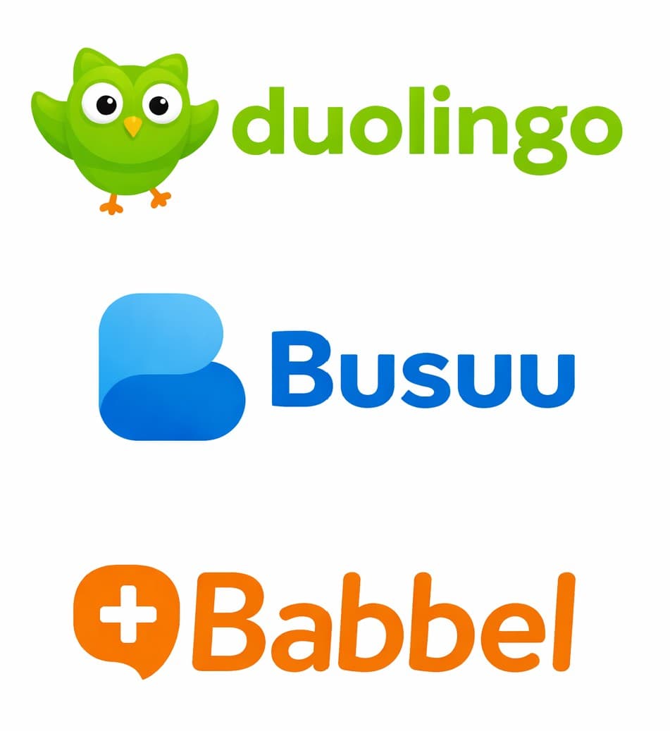 Comparison of Anki vs Duolingo, Babbel, and Busuu language learning apps